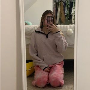 Victoria secret pink Sherpa quarter zip